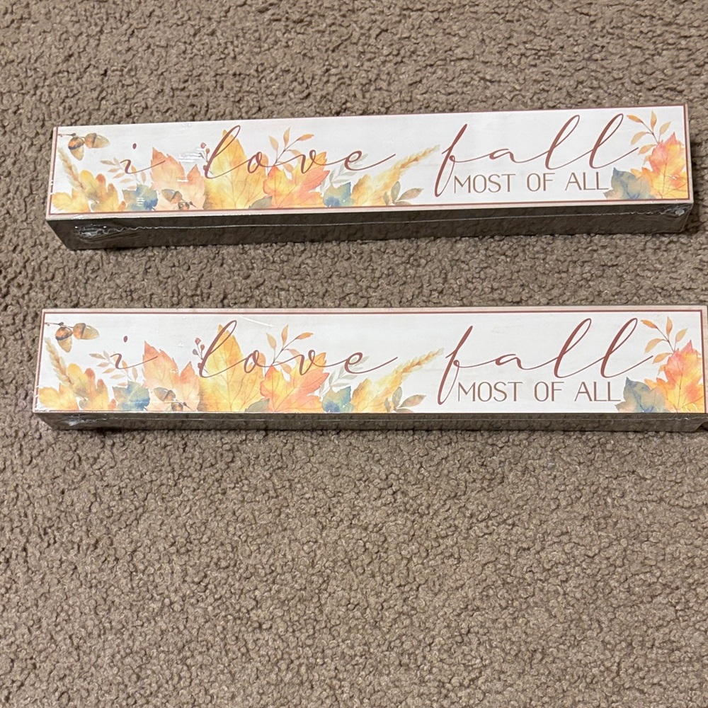 Love Fall Decorative Sign Set